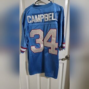 NFL vintage Houston Oilers Campbell Jersey in Blue with Red and White Accents